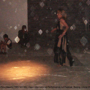 Teoksen nimi: YES NO WU, performance, 10th OPEN International Performance Art Festival, Beijing, China , 2006