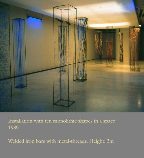 Ten Monoliths in a space 1989 / Kluuvin Galleria