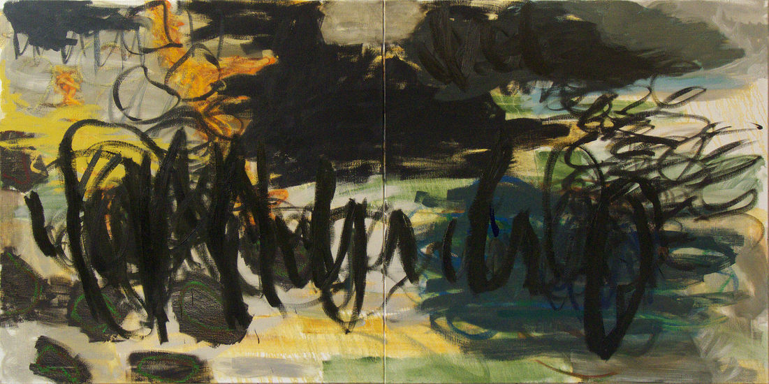 Vastassa, 2012, öljy kankaalle, 120×240