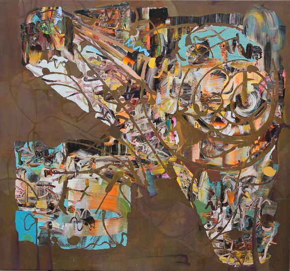 Lentävä linnoitus,2012,170 X 183cm,akryyli kankaalle