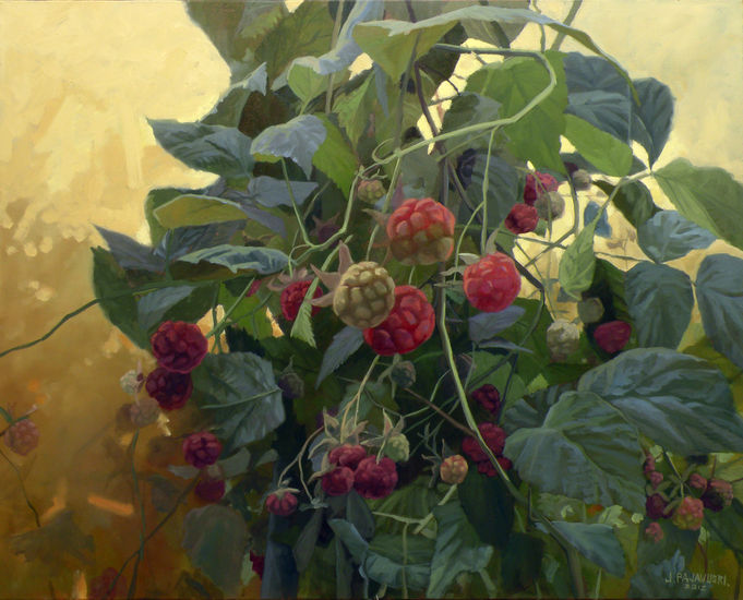 Rubus idaeus. Part II, 2012. Oil on canvas 81x100cm