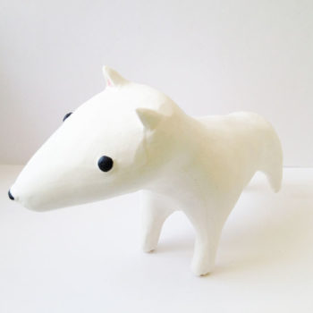 Name of the work: White dog