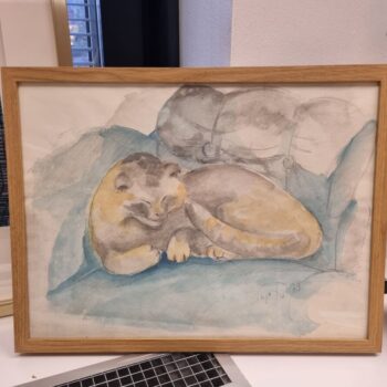 Name of the work: Kissa akvarelli 1979