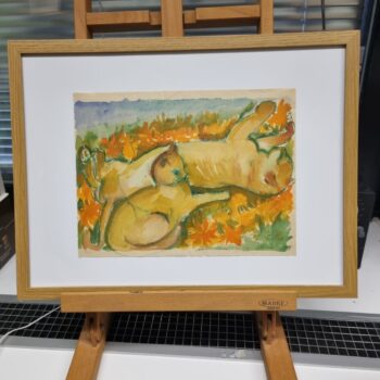 Name of the work: Kissa akvarelli 1976