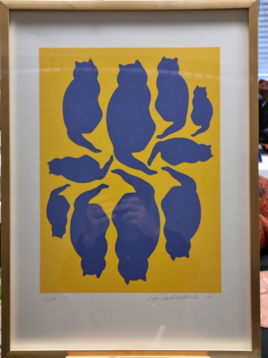 Kissoja avaruudessa serigrafia 1989