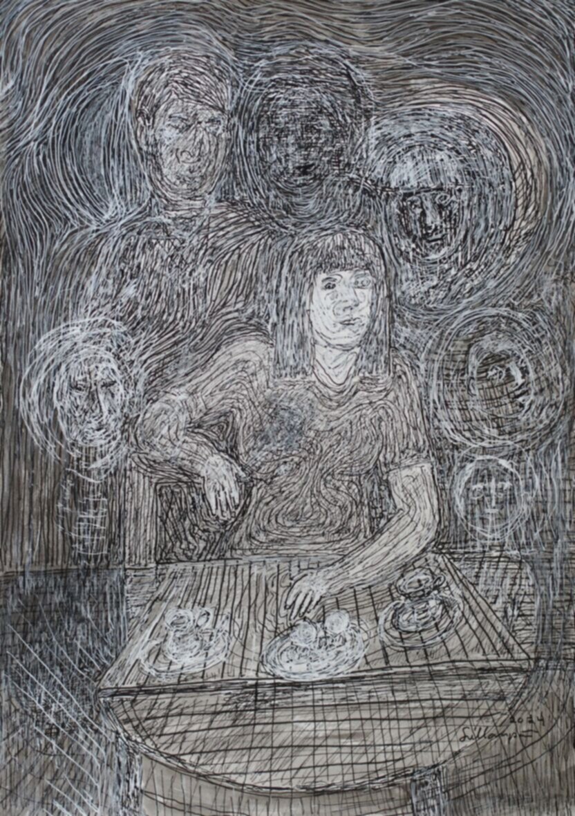 Hahmoja tilassa/Characters in a space