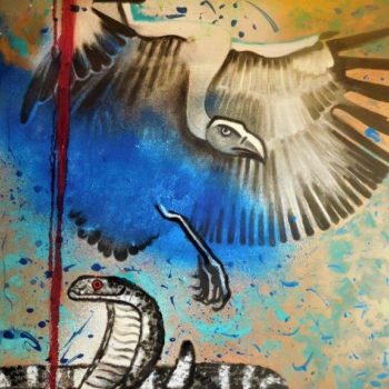 Name of the work: Irakin kansalliseläimet, toinen luo elämää syömällä kuolemaa, toinen on viisaus