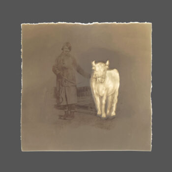 Teoksen nimi: Karjan evakkomatka, yksityiskohta