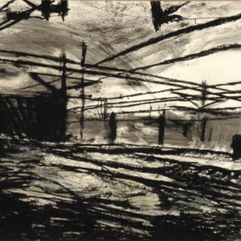 Teoksen nimi: Helsingin rautatieasema 1.helmikuuta 2004 – Helsinki Railwaystation 1. February 2004