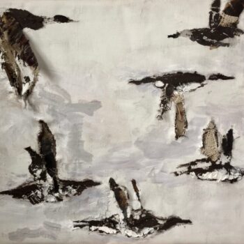 Teoksen nimi: Sarja mämmillä tehtyjä maalauksia: Koskelokaverit