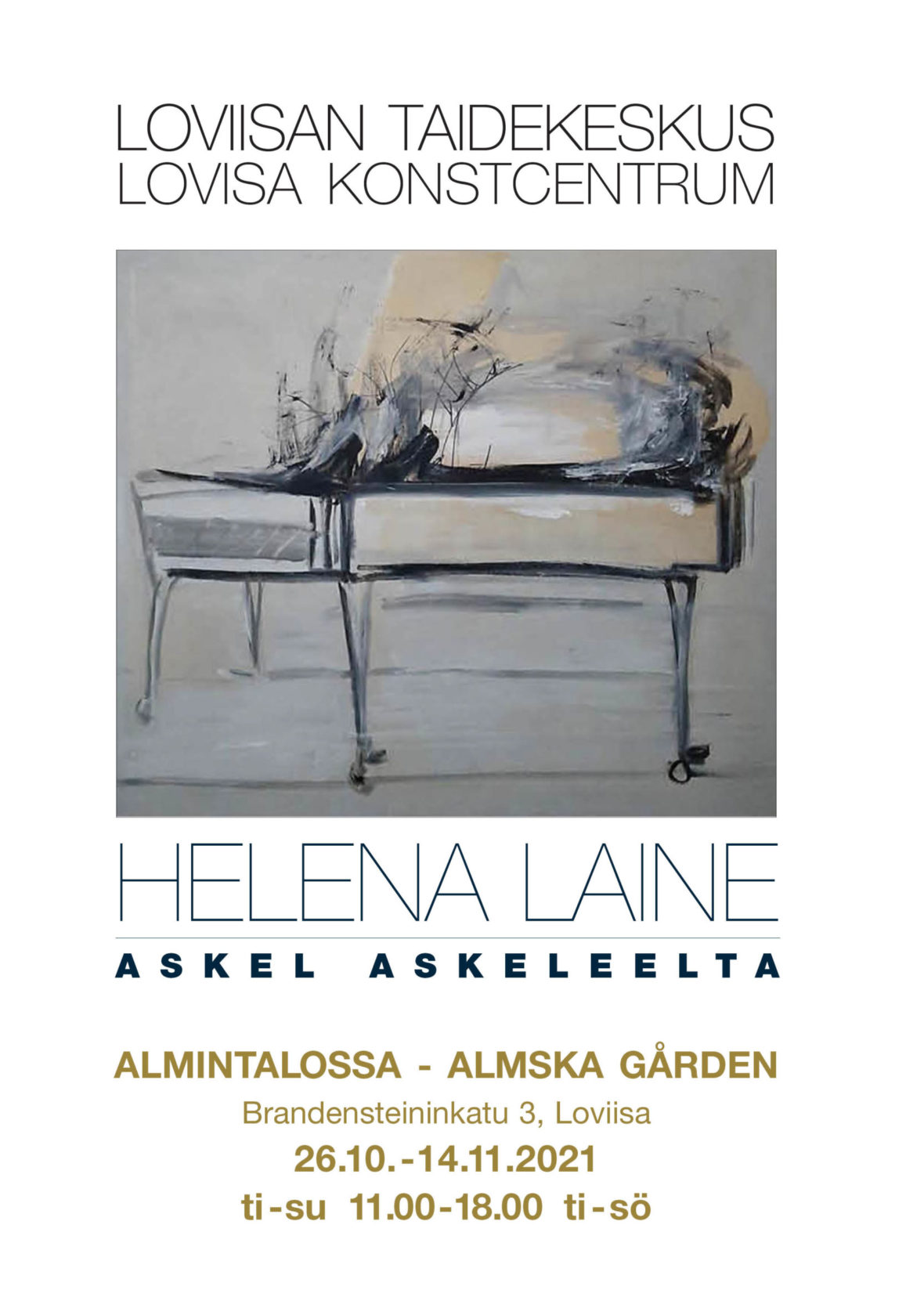 Step by step. Invitation card. Grand Piano tunes in Loviisa. 2021.
