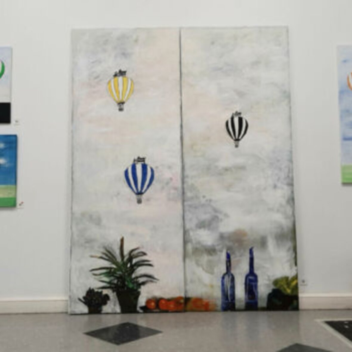 Name of the work: Kuumailmapalloilua Saskiagallerissa 2024.