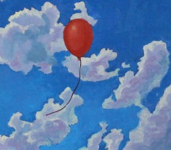 Teoksen nimi: Kohtalokas punainen ilmapallo / The Fateful Red Balloon