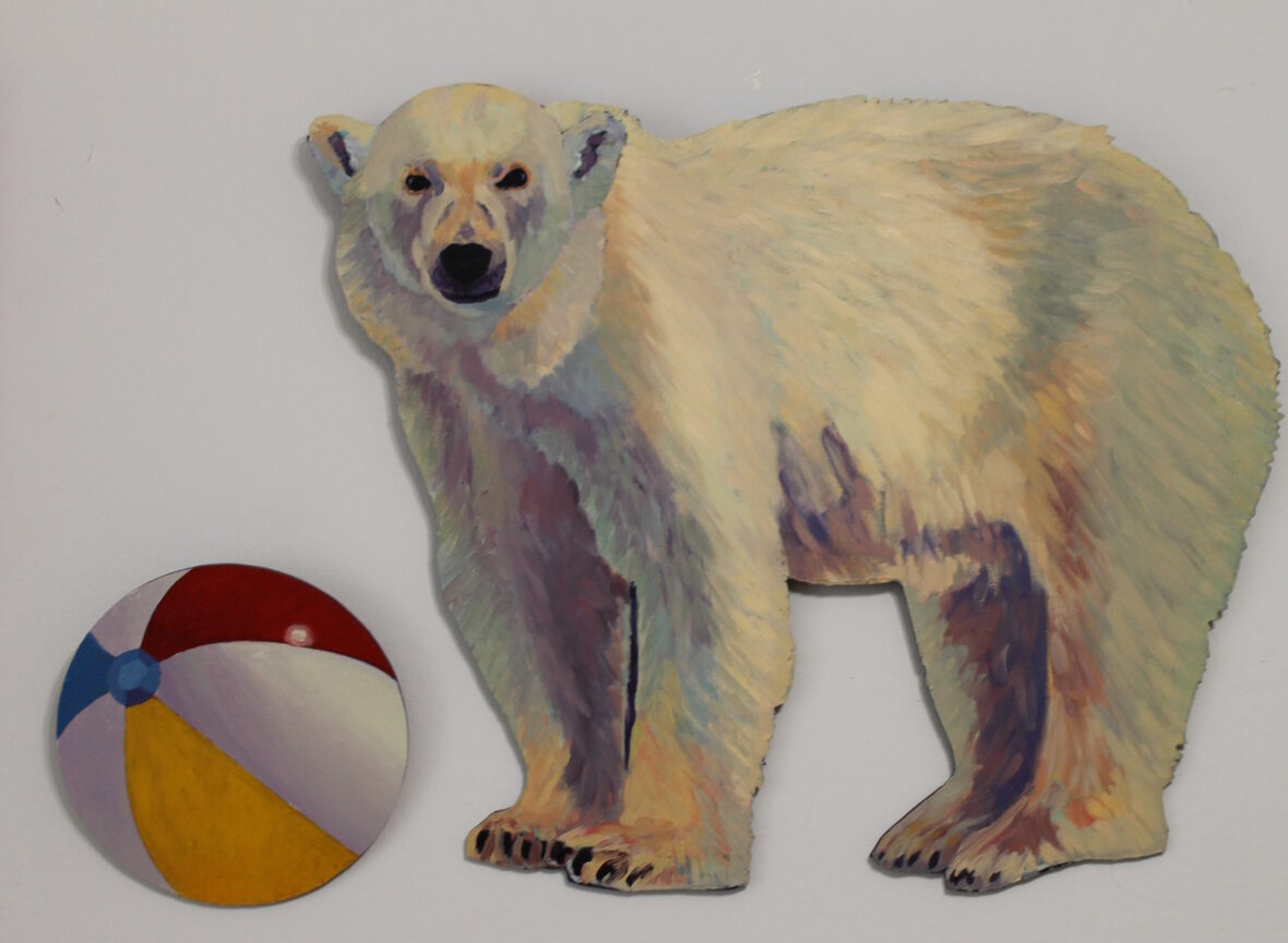Jääkarhu ja rantapallo
