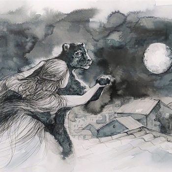 Name of the work: Kattojen yllä / In Deepest Night