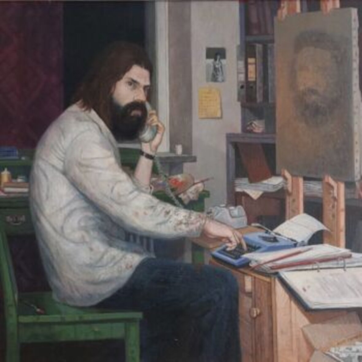 Teoksen nimi: Omakuva läänintaiteilijana