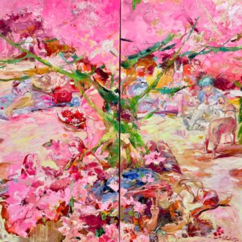 Teoksen nimi: Kirsikkapuiden varjossa on maailmaan rauha