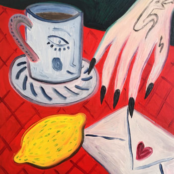 Name of the work: Coffee, letter & lemon