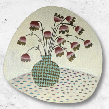 Name of the work: Ympärillä pisaroi, sarjasta Kukkia maljakossa