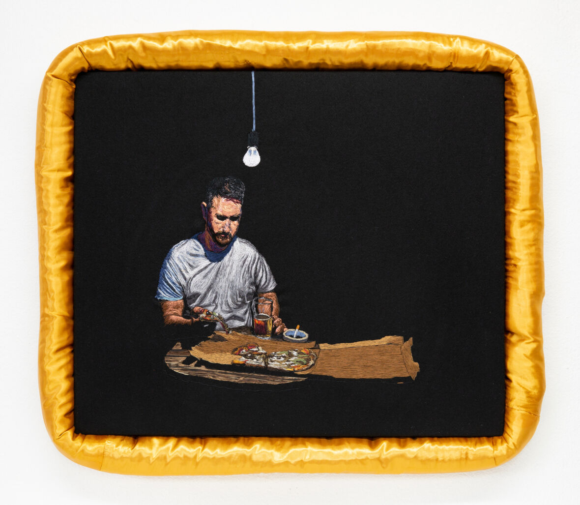 The Pizza Eater (After Vincent Van Gogh, The Potato Eaters, 1885)