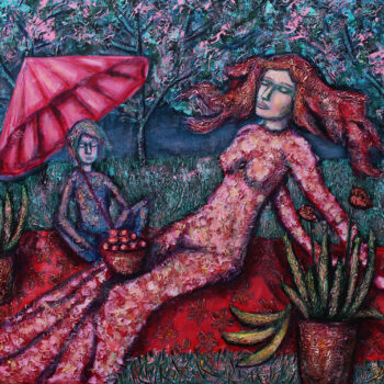 Name of the work: Garden Picnic in the Rain