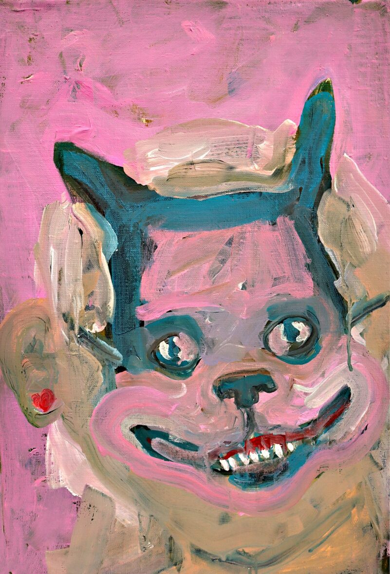 Täti laittaa vappuna naamarin