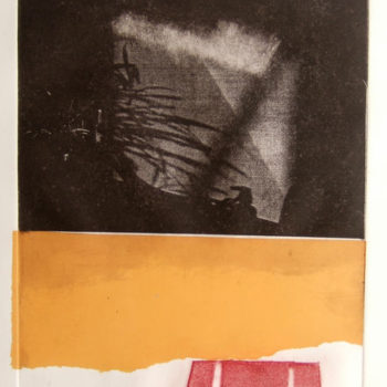 Teoksen nimi: Visita, II (The Visit, II), 2010, fotoetsaus/photo etsching, chine collé, 20 x 17 cm