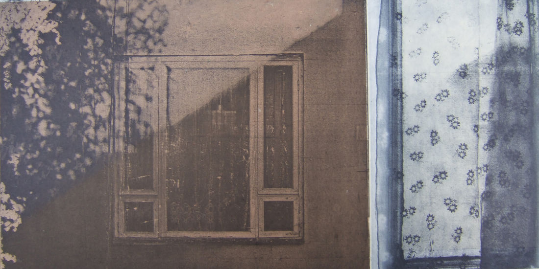 Casa (Home), 2011, fotoetsaus/photo-etching, chine collé, 20 x 36 cm