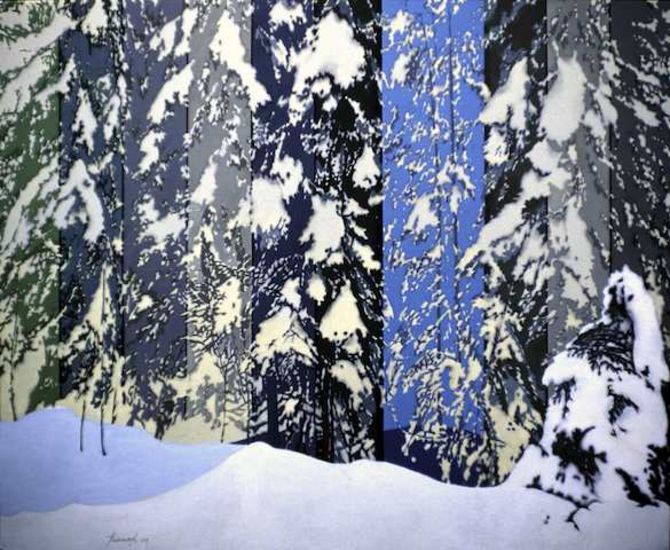 Talvi2, akryyli kankaalle, 140×170 cm