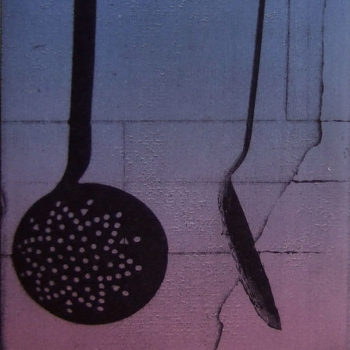 Teoksen nimi: Heijastus II, (Reflection, II), 2010, fotoetsaus, telaus/photo etching, 20 x 17 cm