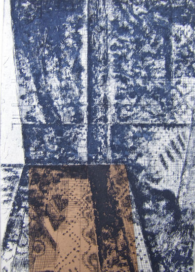 Segni (Merkkejä/Signs), 2011, etsaus/etching, chine collé 30 x 20 cm