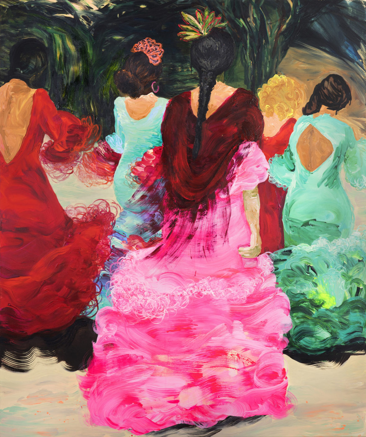 Flamencotanssijat älypuhelimien kanssa / Traditional dancers with smartphones